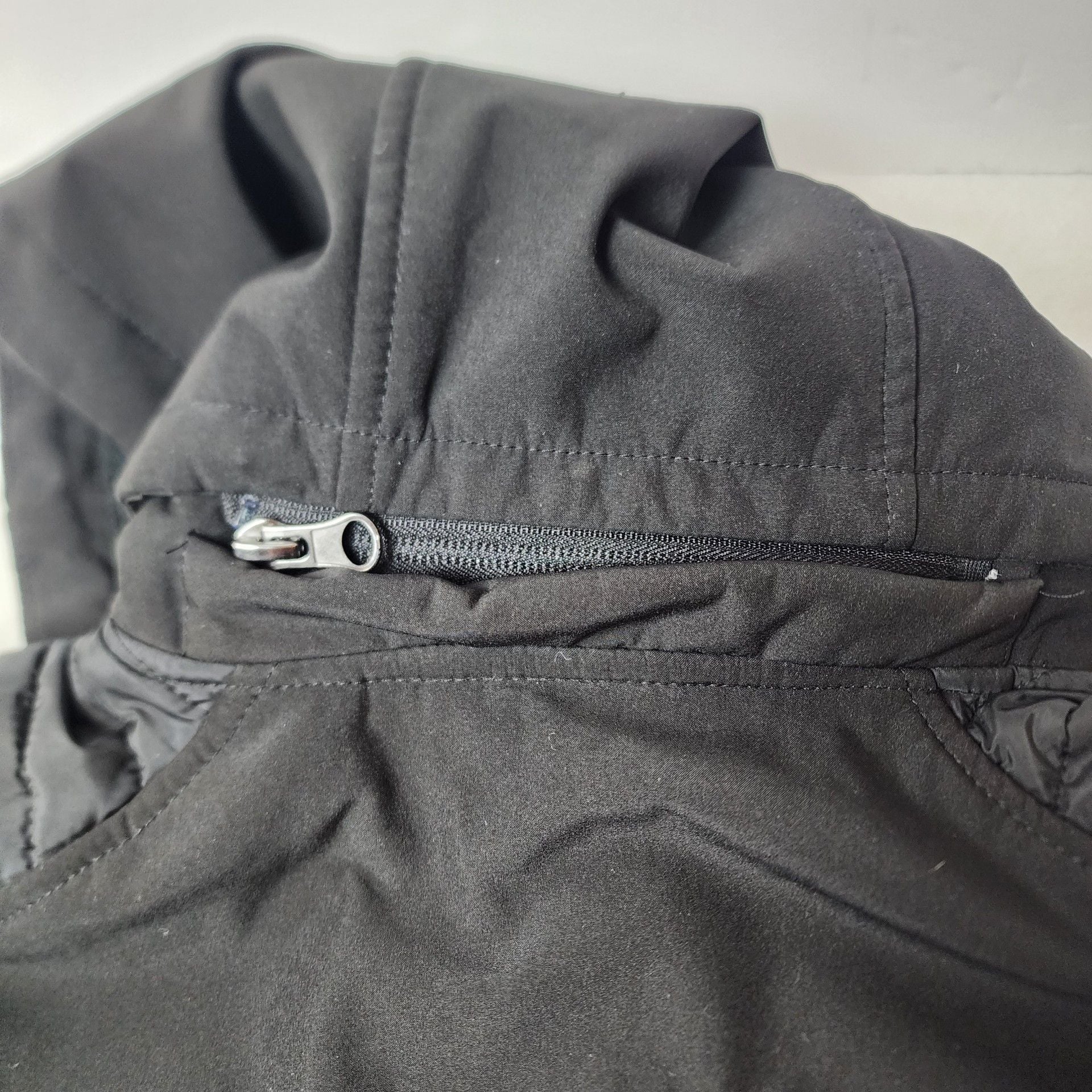 Free Country Quilted Softshell Hooded Jacket Size M Black Fleece Lined 9