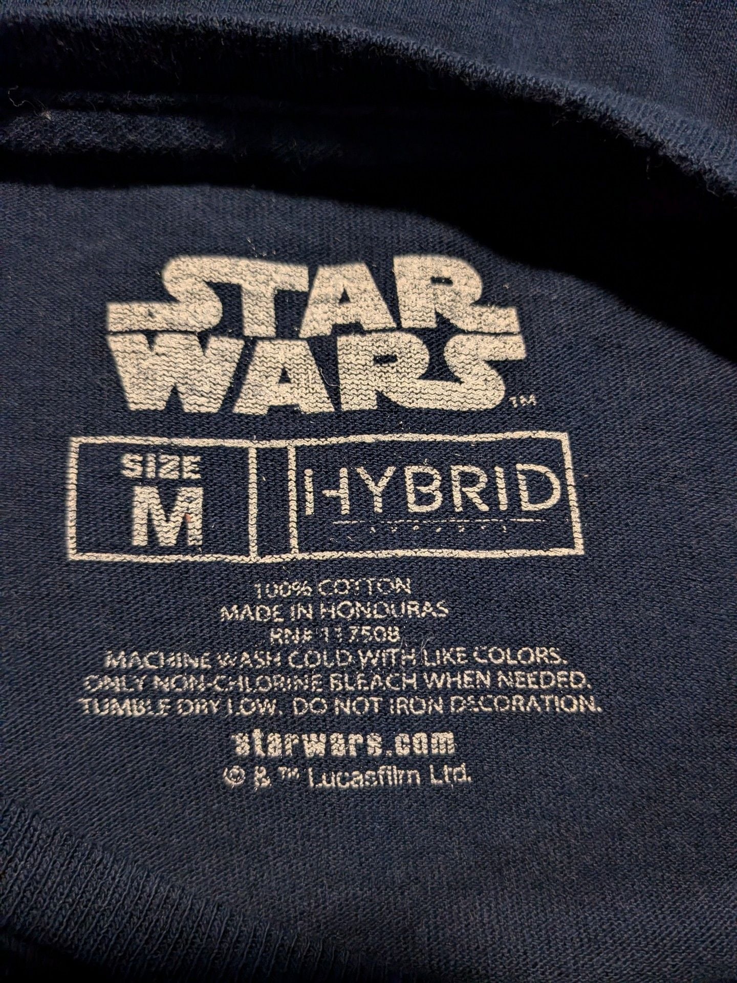 Hybrid Star Wars The Mandalorian Grogu T-Shirt Size M Blue 2