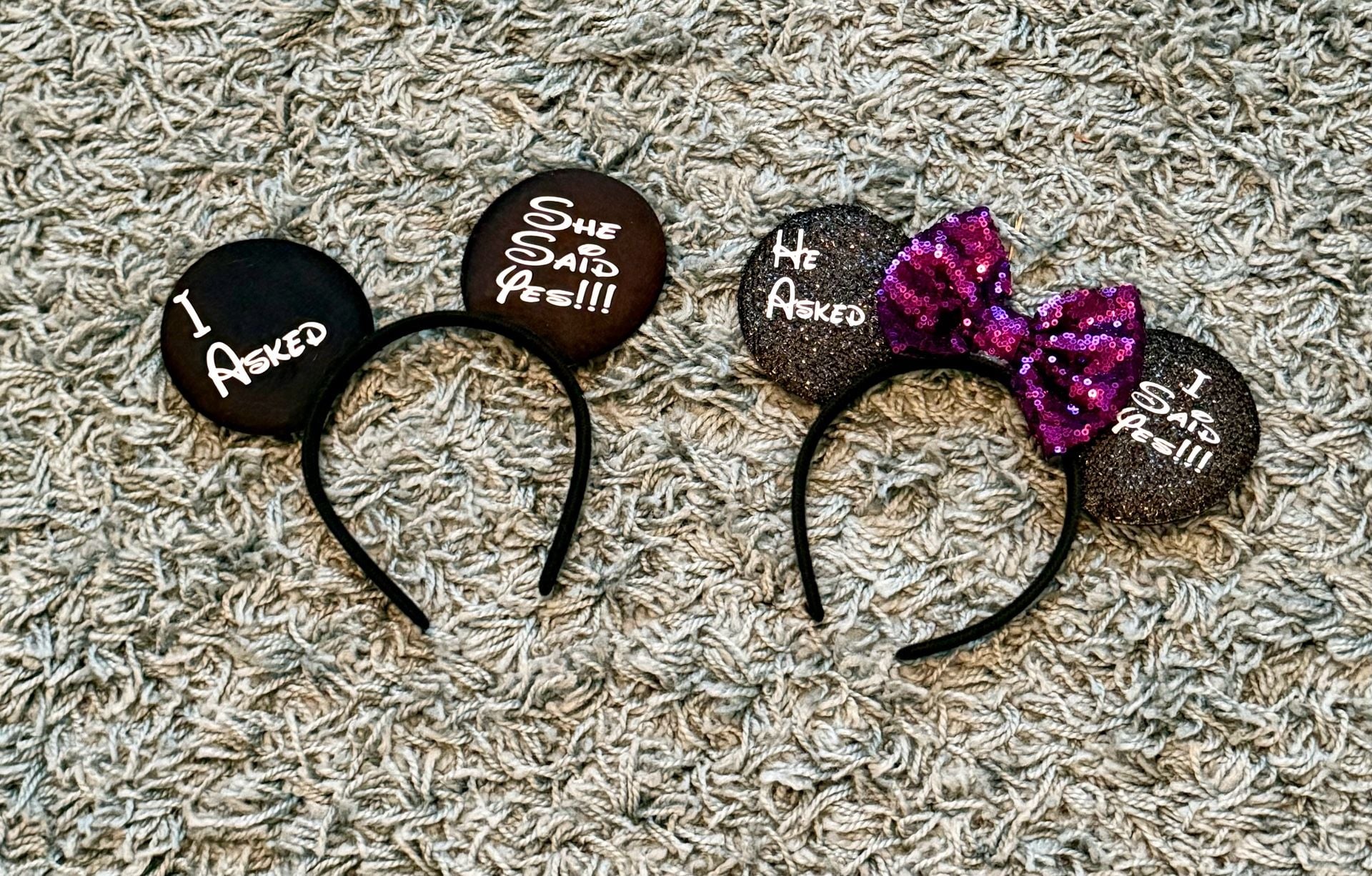 Proposal Mickey & Minnie Ears Headband Set 1