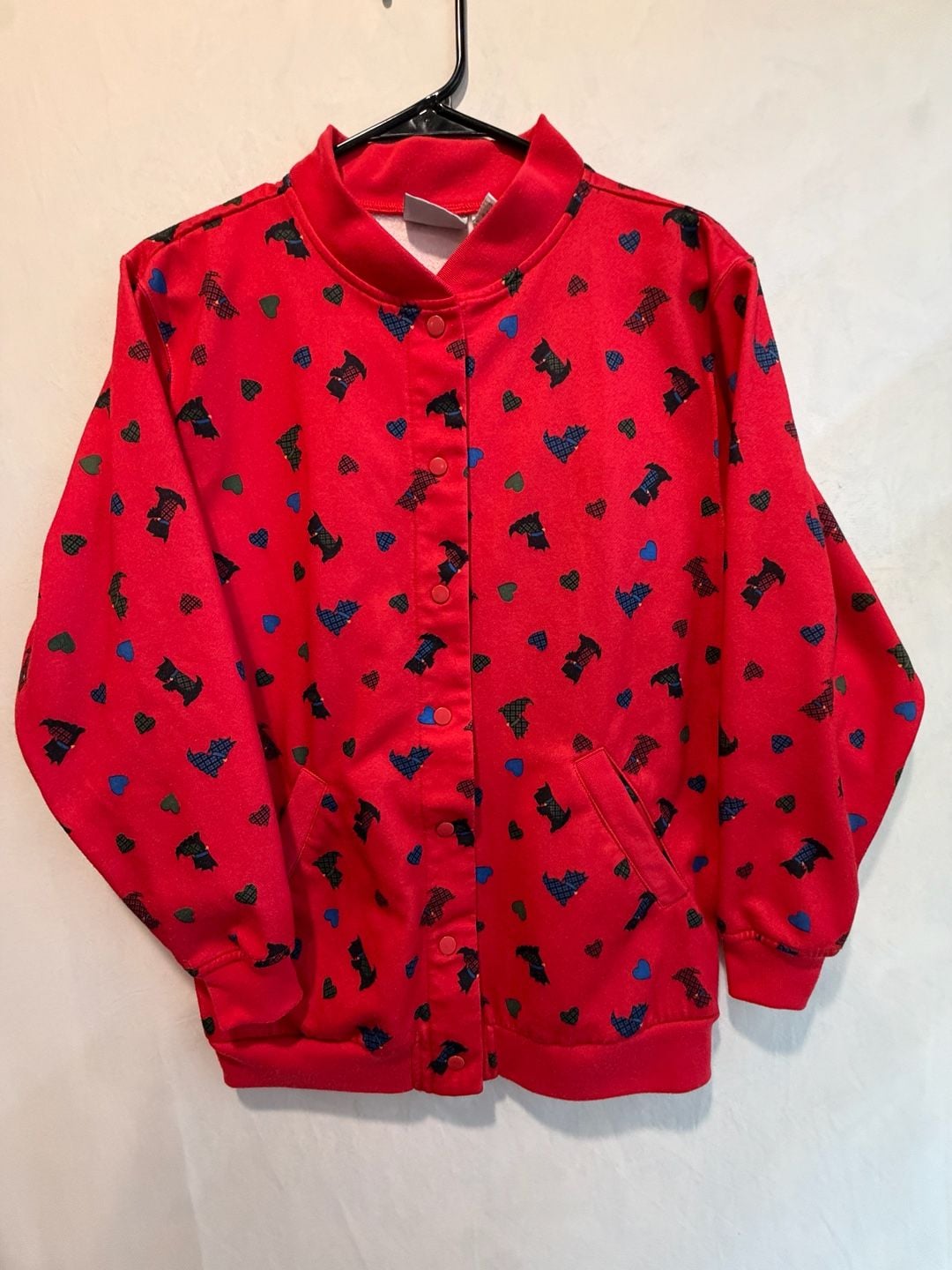 Blair Scottie Dog Print Snap Jacket Size Small 2