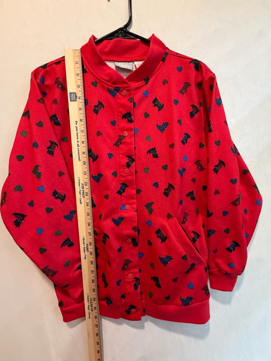 Blair Scottie Dog Print Snap Jacket Size Small 5