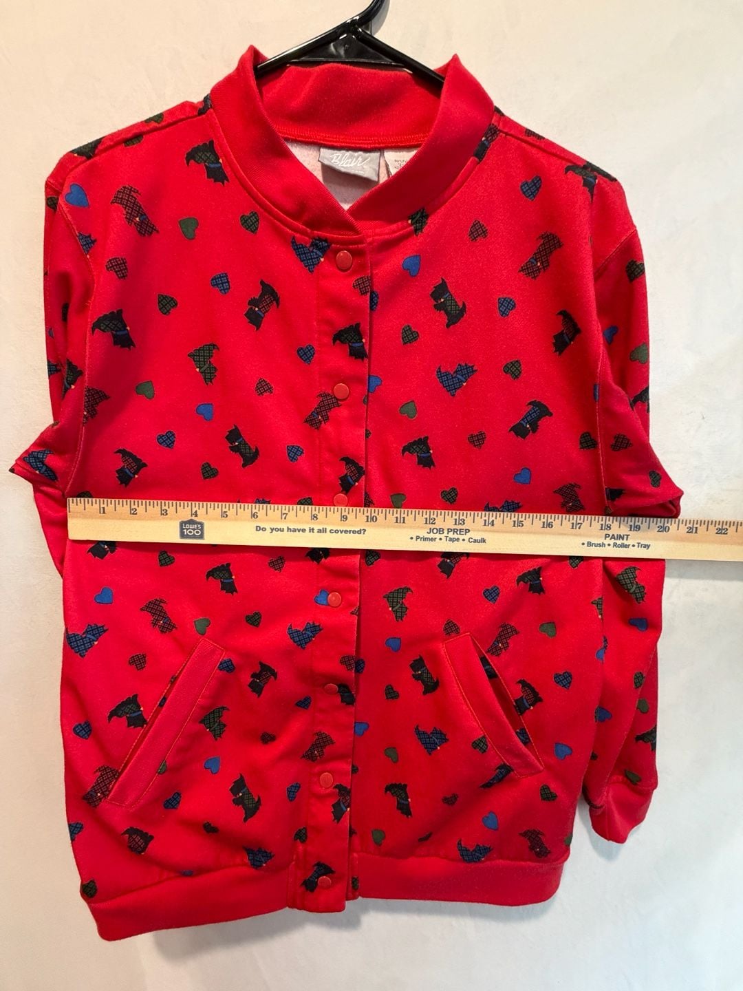 Blair Scottie Dog Print Snap Jacket Size Small 6
