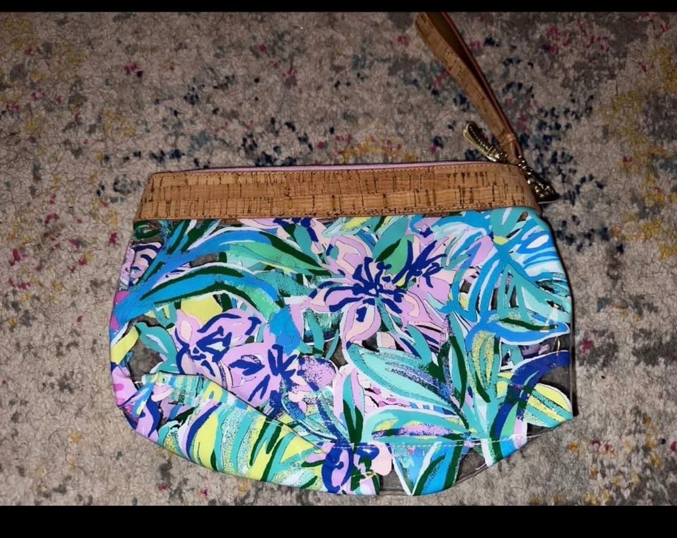 Lilly Pulitzer Floral Clear Wristlet Pouch 3