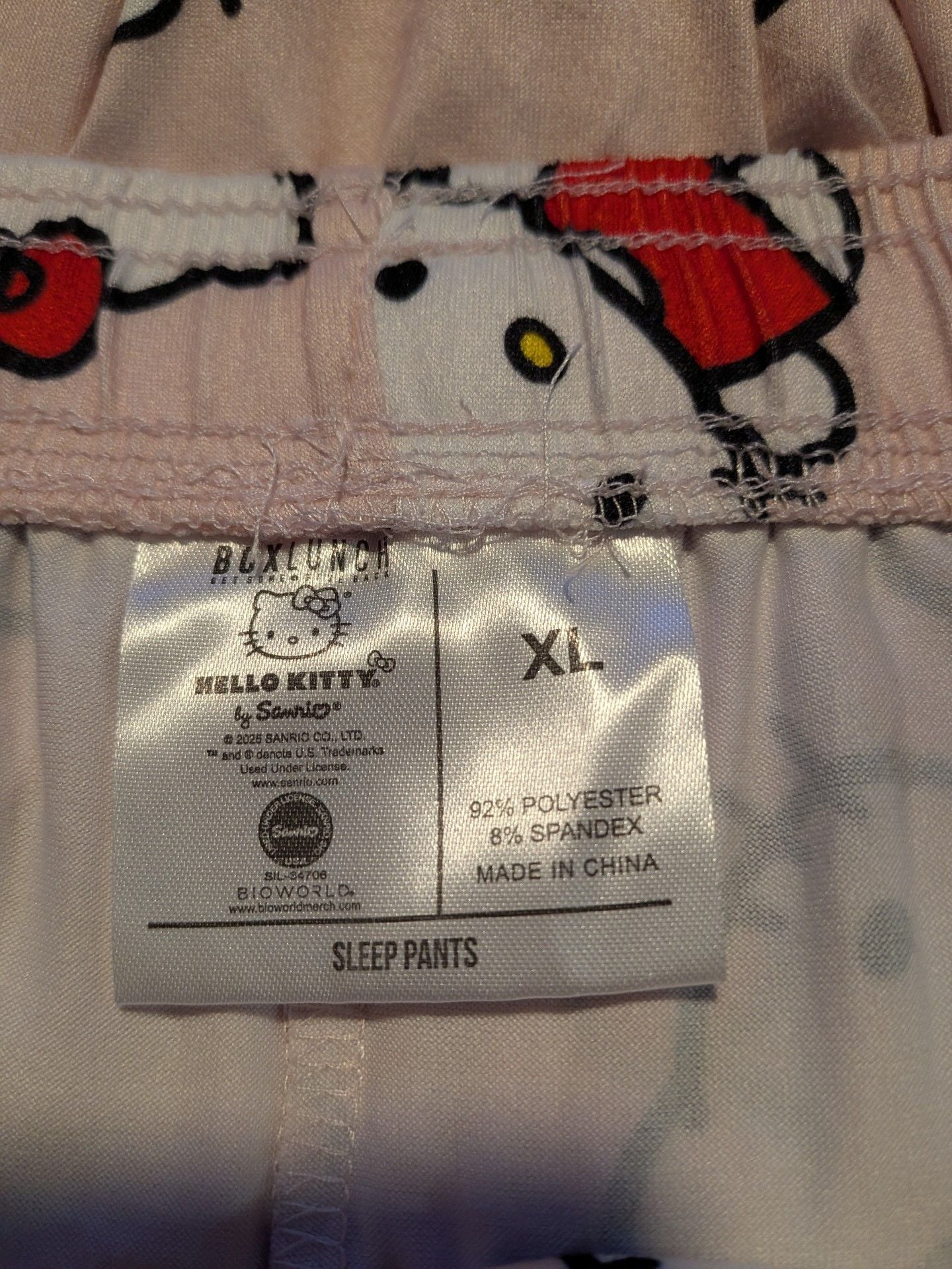 Sanrio Hello Kitty Pajama Pants Pink 3