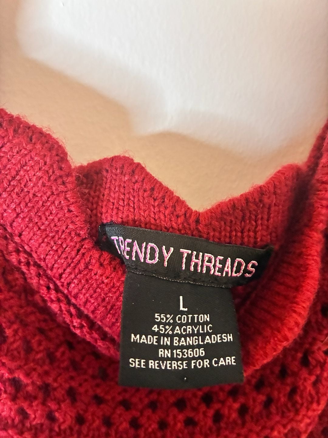 Trendy Threads Striped Crochet Midi Dress Size L 6