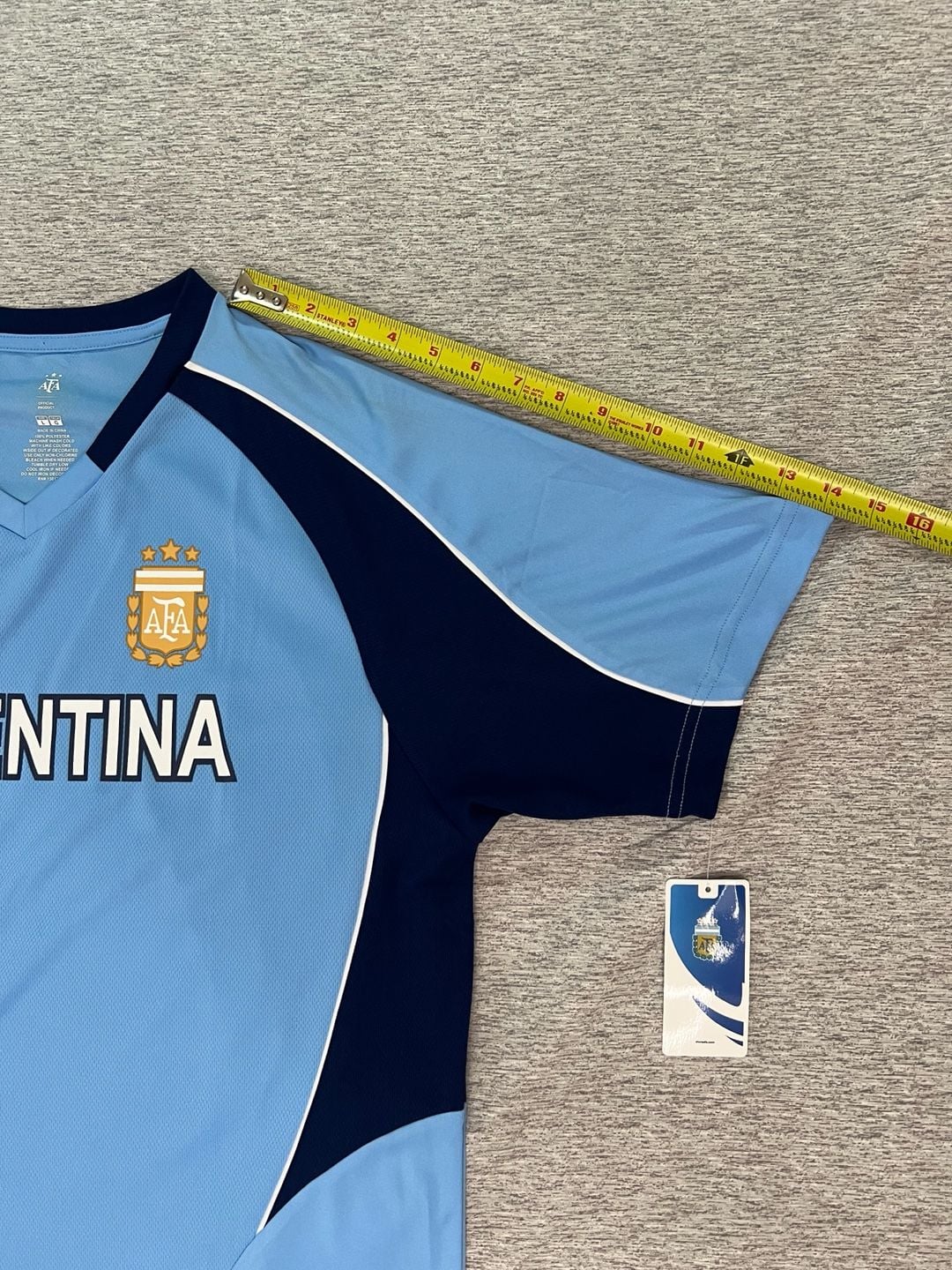 AFA Argentina Soccer Jersey Men’s Large L Light Blue Navy Official Product NWT 9