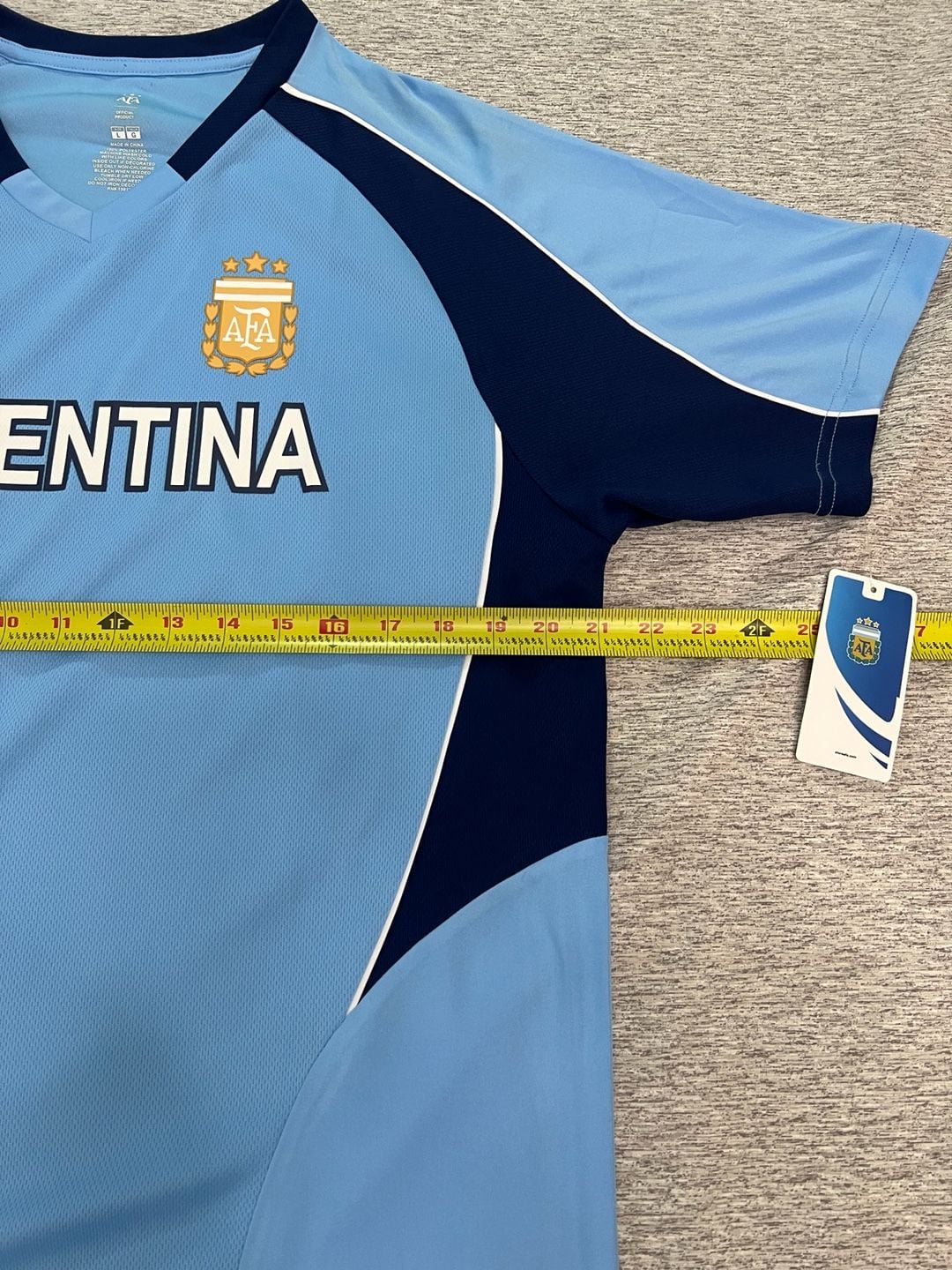 AFA Argentina Soccer Jersey Men’s Large L Light Blue Navy Official Product NWT 10