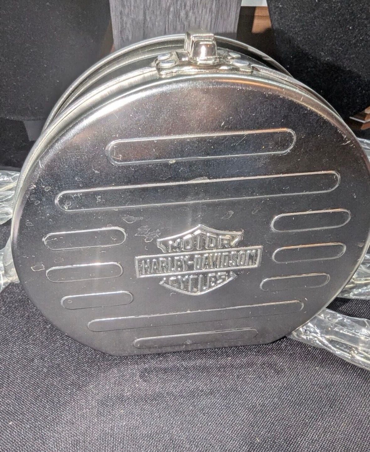 Harley-Davidson Vintage Metal Tin Crossbody Bag With Chain Strap - RARE 4