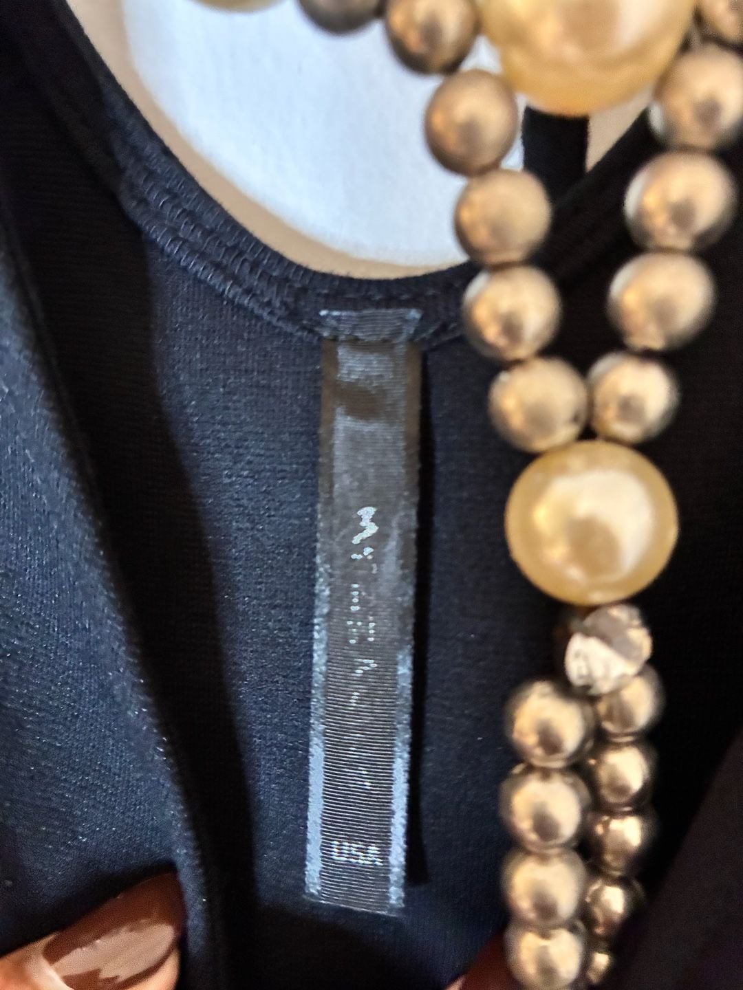 Black Pearl & Rhinestone Embellished Sleeveless Fit & Flare Dress M 7