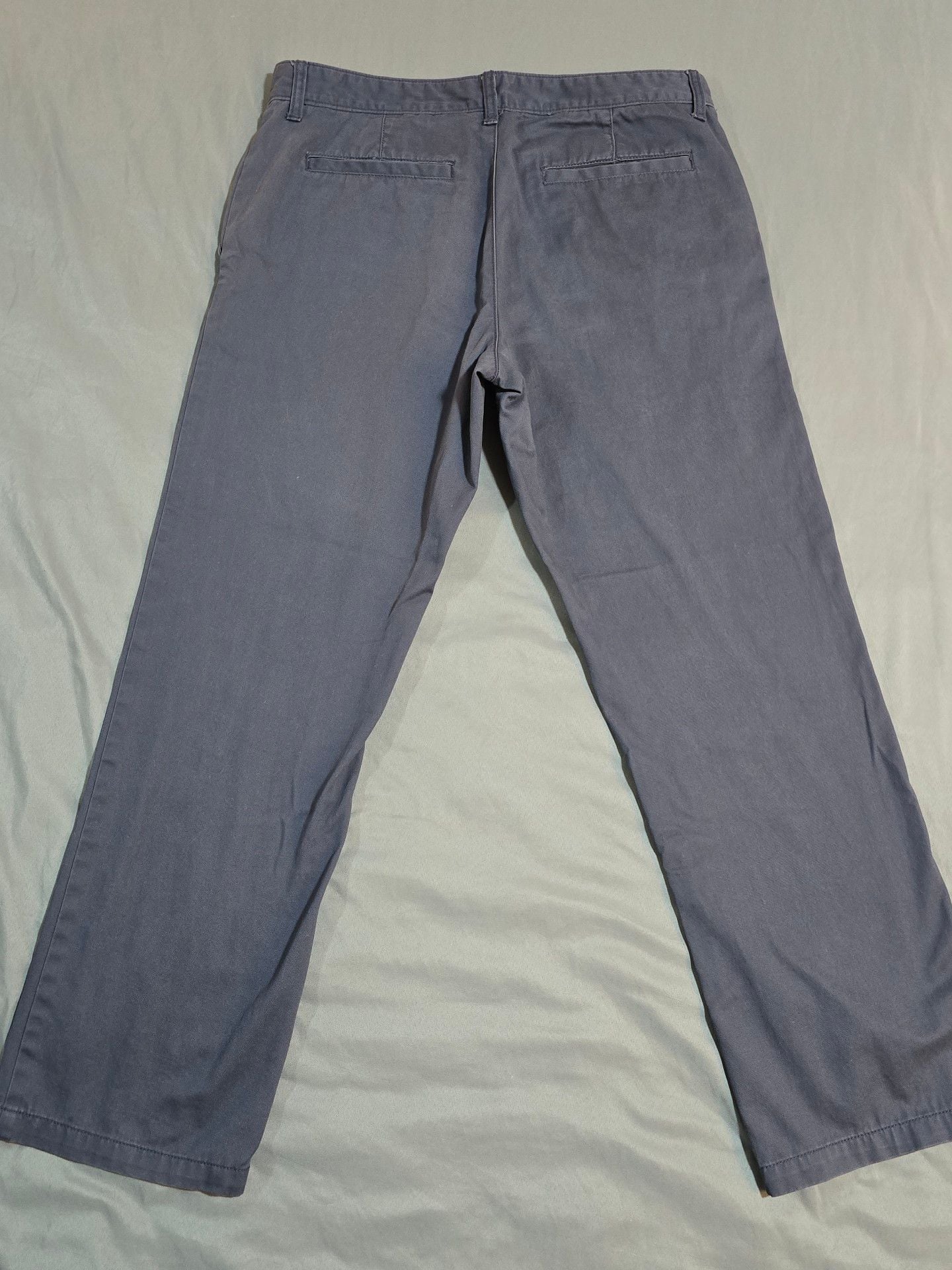 Old Navy Chino Pants 33x30 Gray Straight Leg Casual Trousers 2