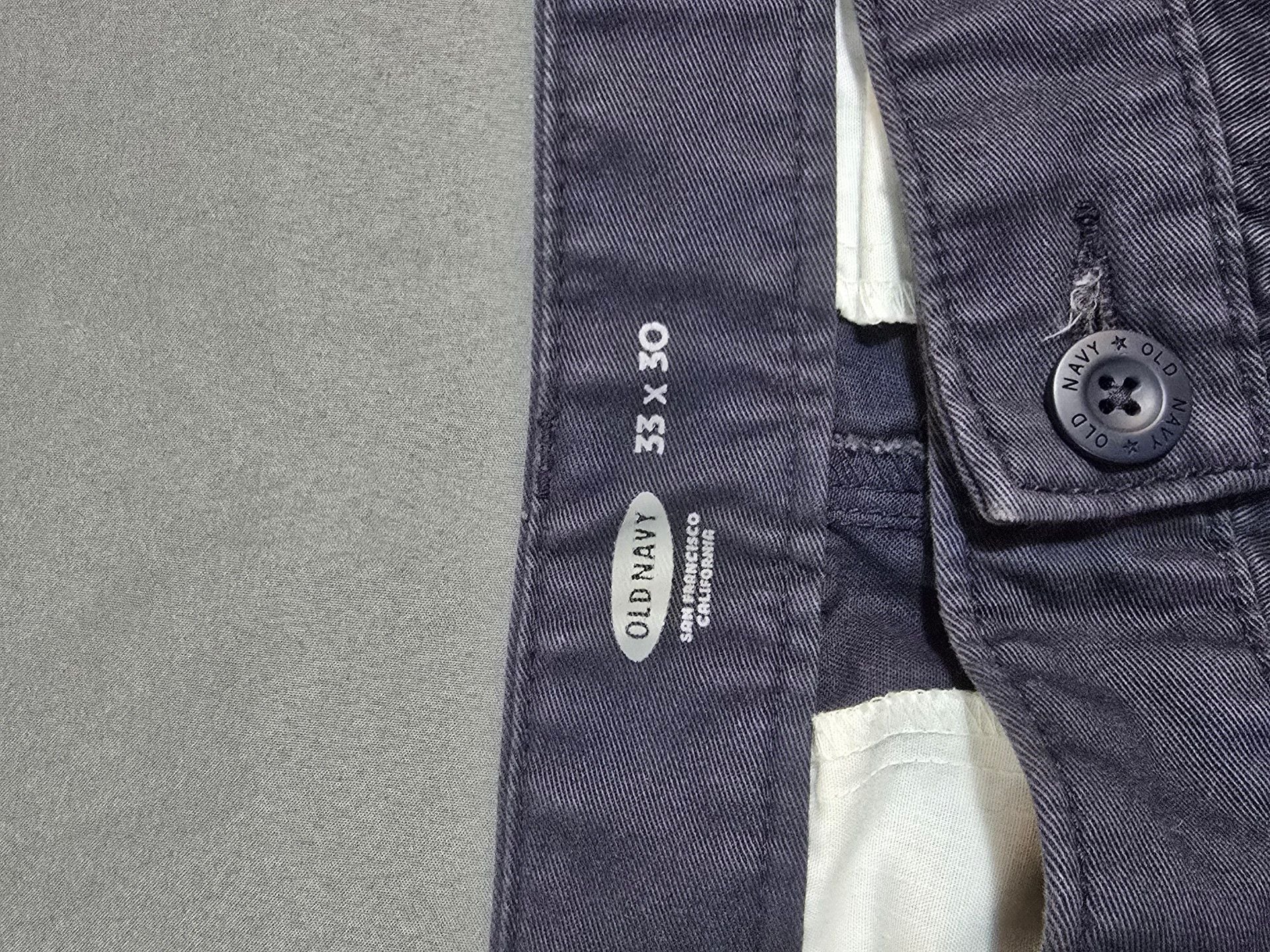 Old Navy Chino Pants 33x30 Gray Straight Leg Casual Trousers 3