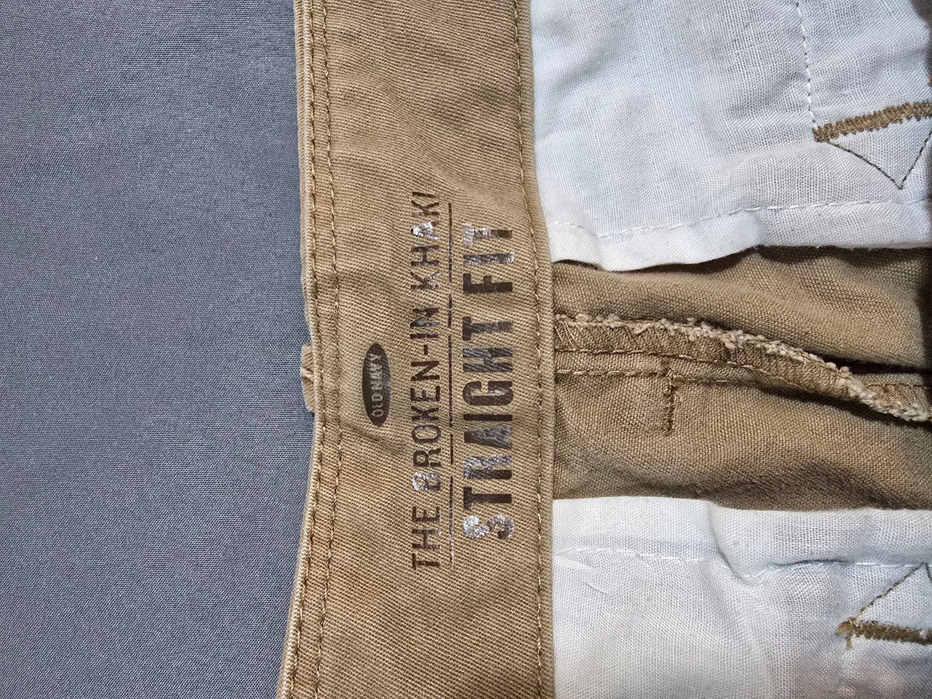 Old Navy The Broken-In Khaki Straight Fit 34x30 Tan Chinos 4