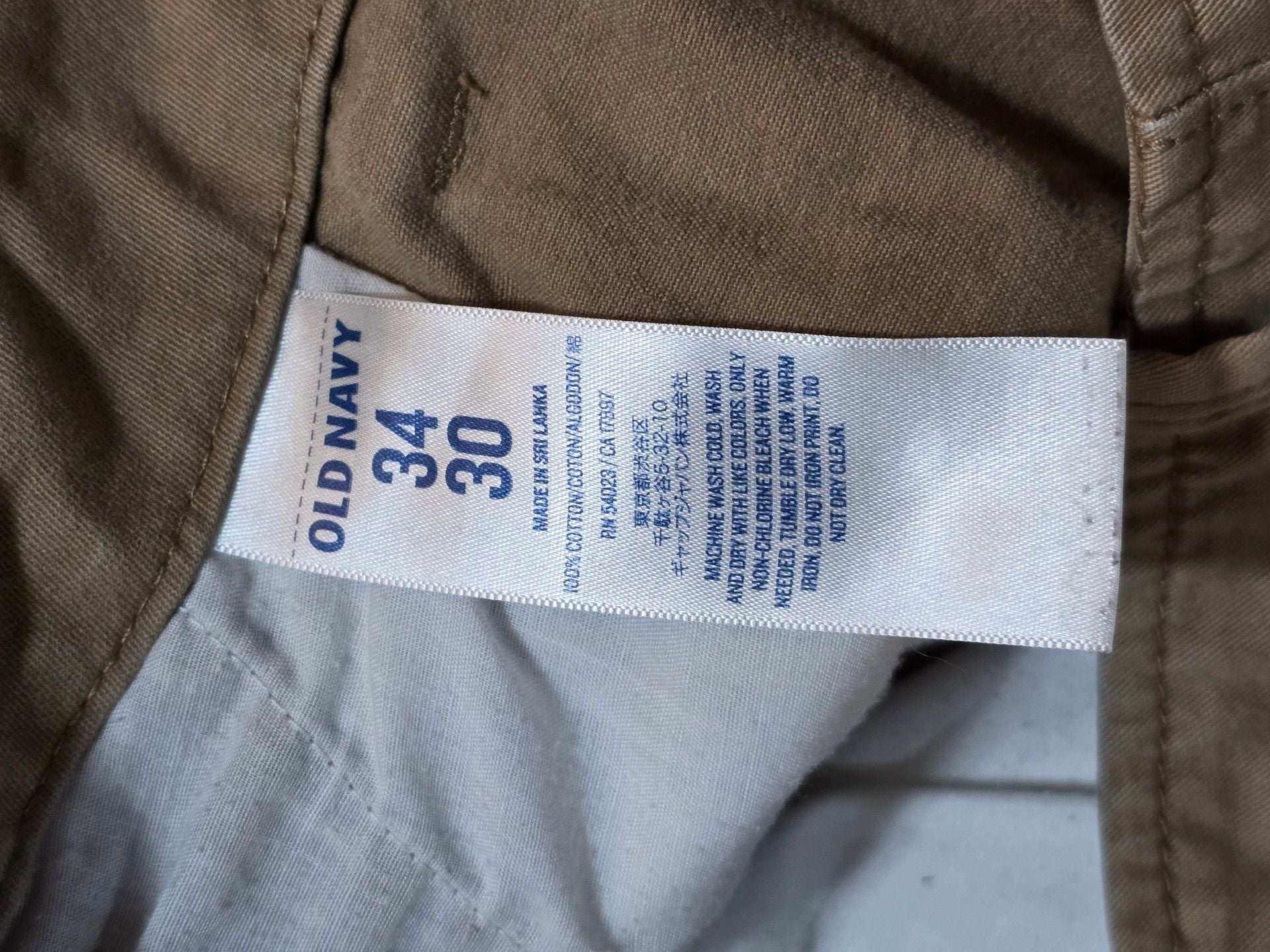 Old Navy The Broken-In Khaki Straight Fit 34x30 Tan Chinos 5