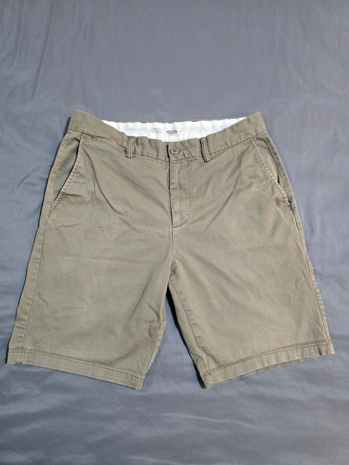 Old Navy Ultimate Slim Shorts Size 33 Khaki Tan Chino 2