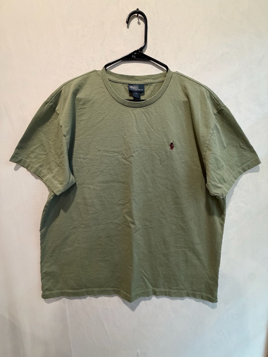 Polo Ralph Lauren T-Shirt Size L Green Cotton Embroidered Logo 2