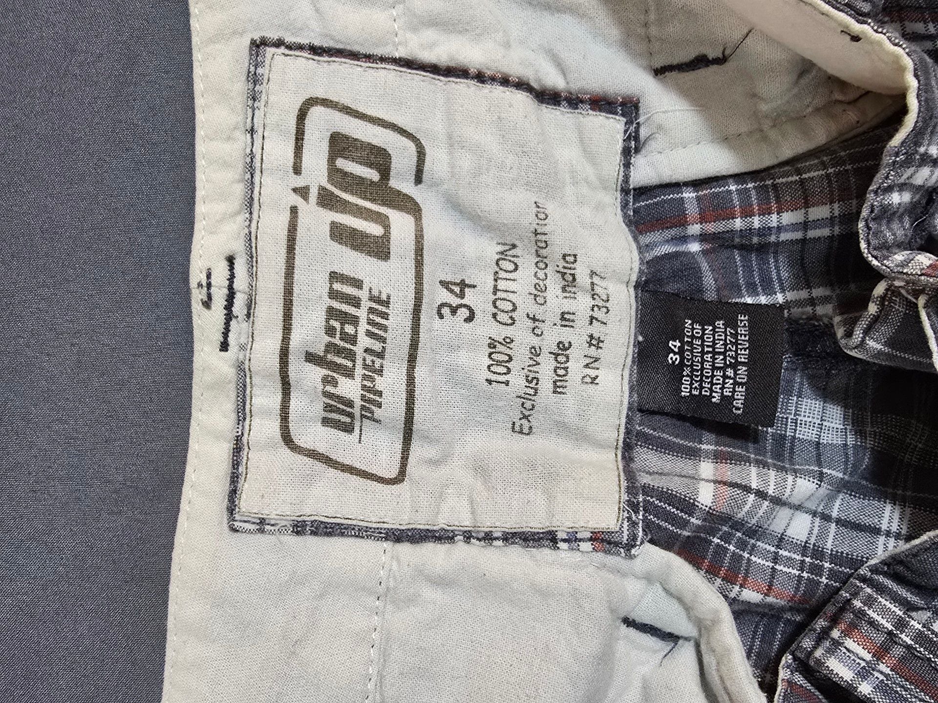 Urban Pipeline Plaid Shorts Gray White 3