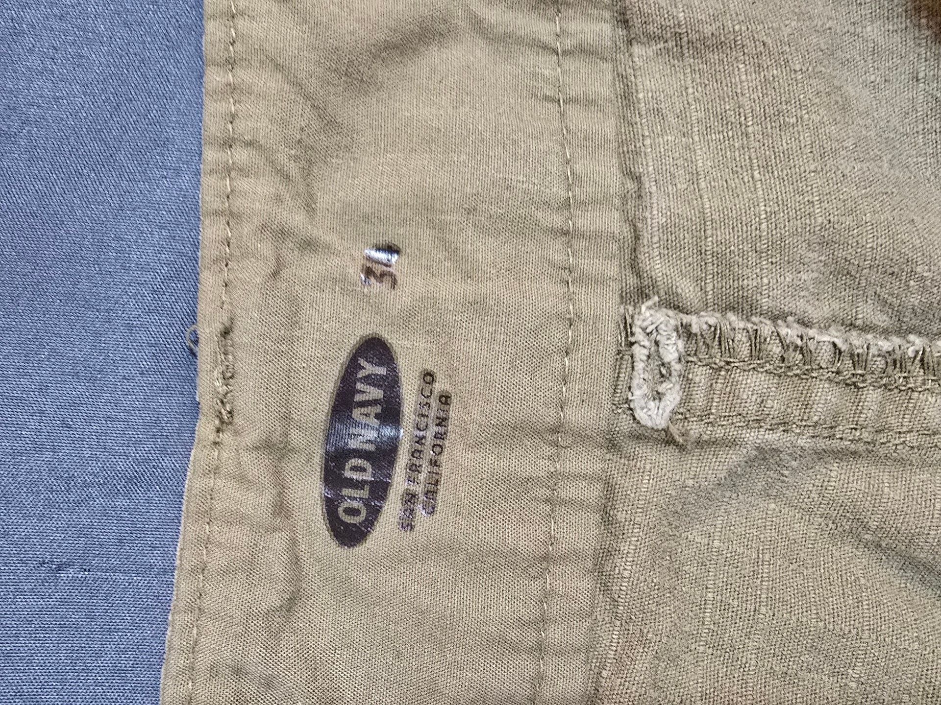 Old Navy Cargo Shorts Size 34 Khaki Ripstop Cotton 3