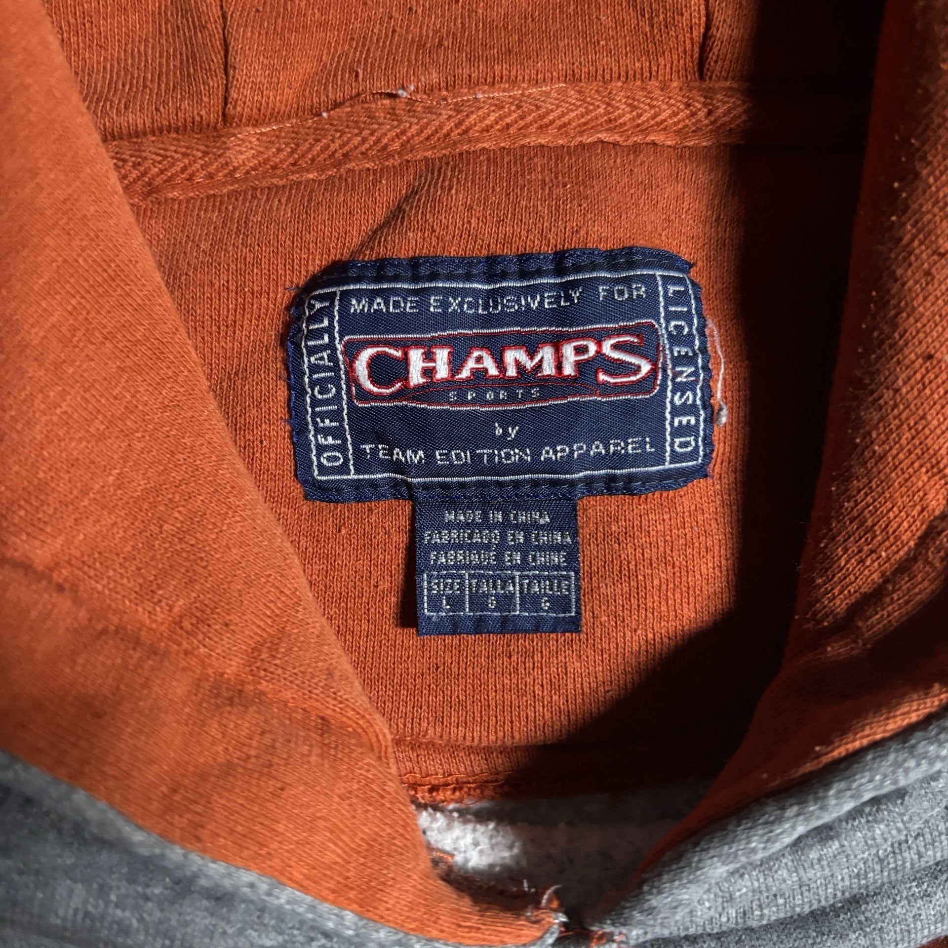 Rare Vintage 1990s Texas Longhorns Hoodie Grey Orange 8