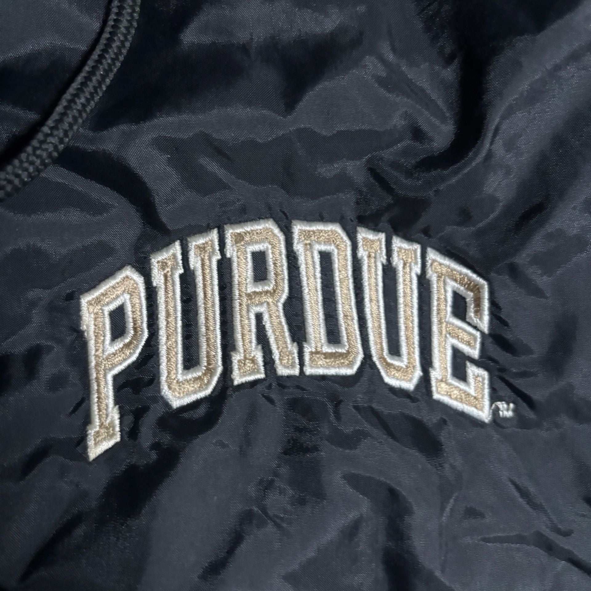 Rare vintage 1990s Purdue Boilermakers Jacket Size XL Black and gold 6