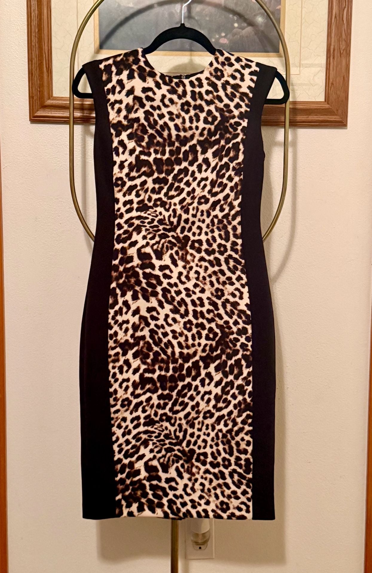 Vince Camuto Leopard Print Sheath Dress Size 2 2