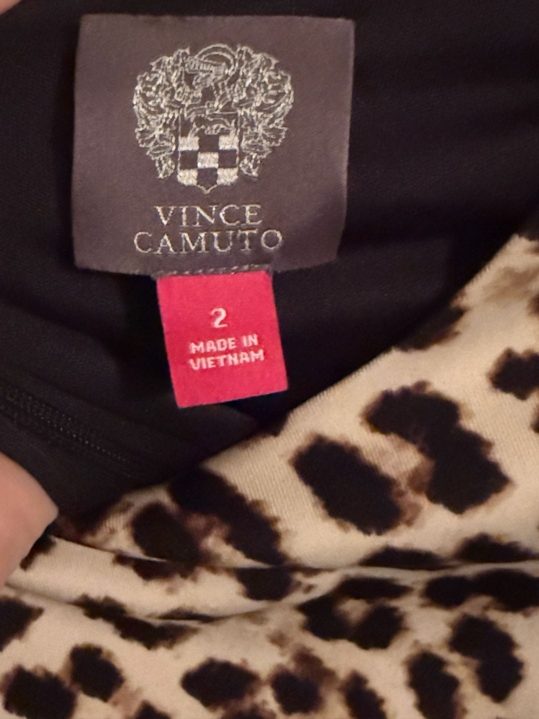 Vince Camuto Leopard Print Sheath Dress Size 2 4