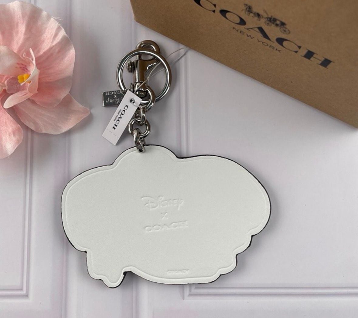 Coach x Disney Dumbo Leather Bag Charm Key Ring New 5