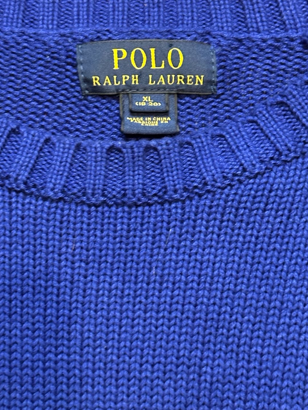 Polo Ralph Lauren Striped Cotton Sweater Size M Blue Black 4