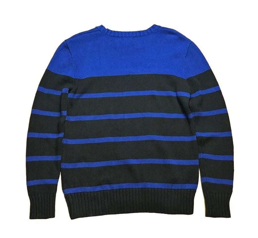 Polo Ralph Lauren Striped Cotton Sweater Size M Blue Black 3