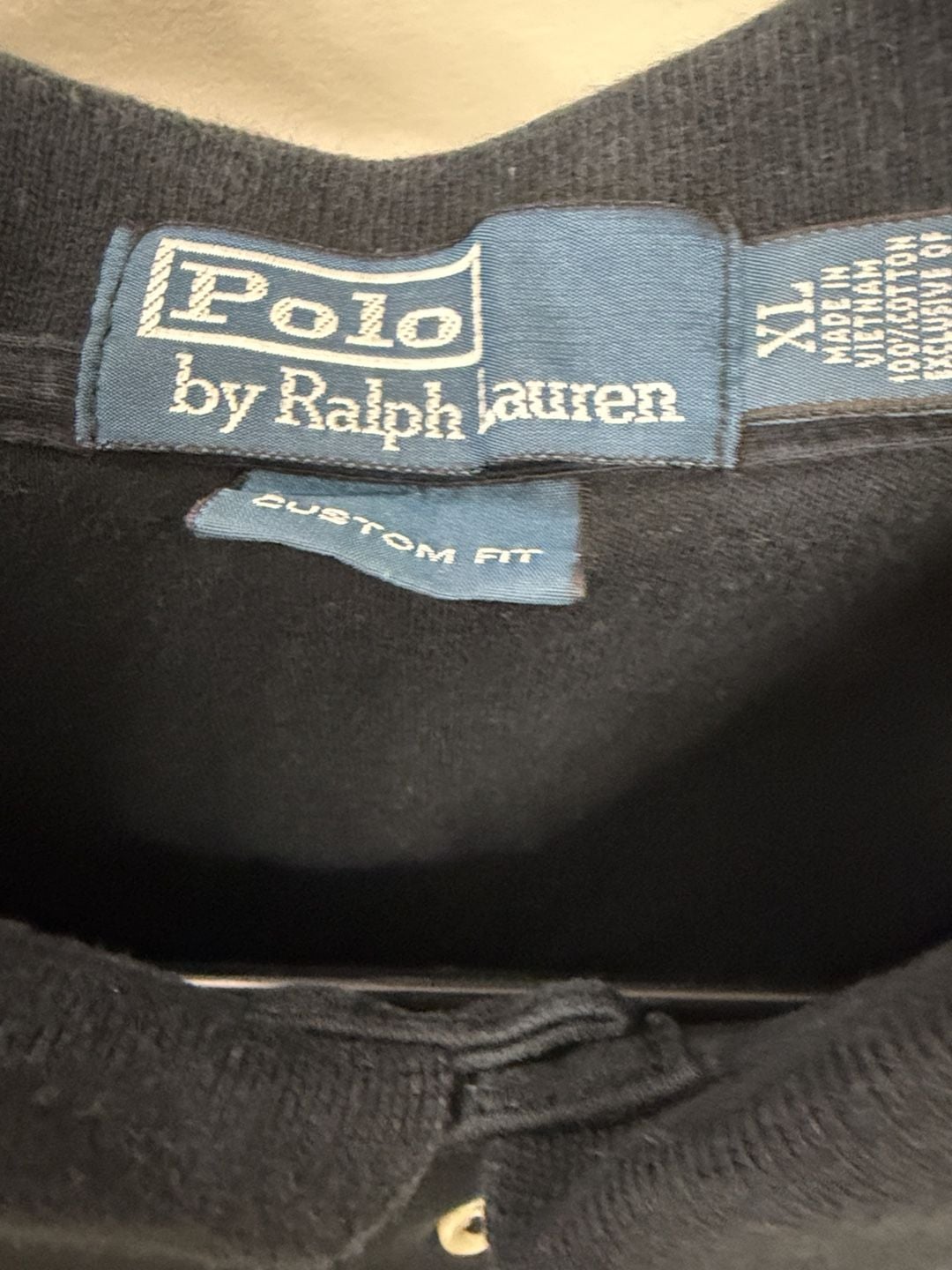 Polo By Ralph Lauren Custom Fit Polo Shirt Size XL Black 3