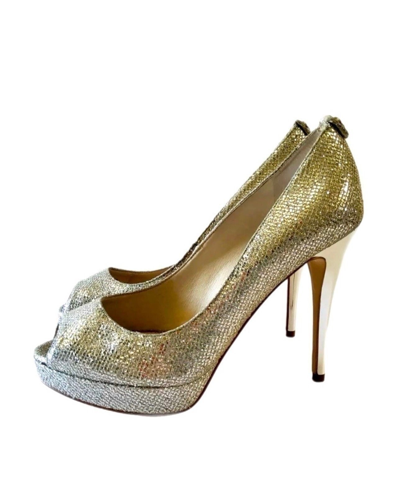MICHAEL MICHAEL KORS Women's York Platform Pump Gold Glitter 2