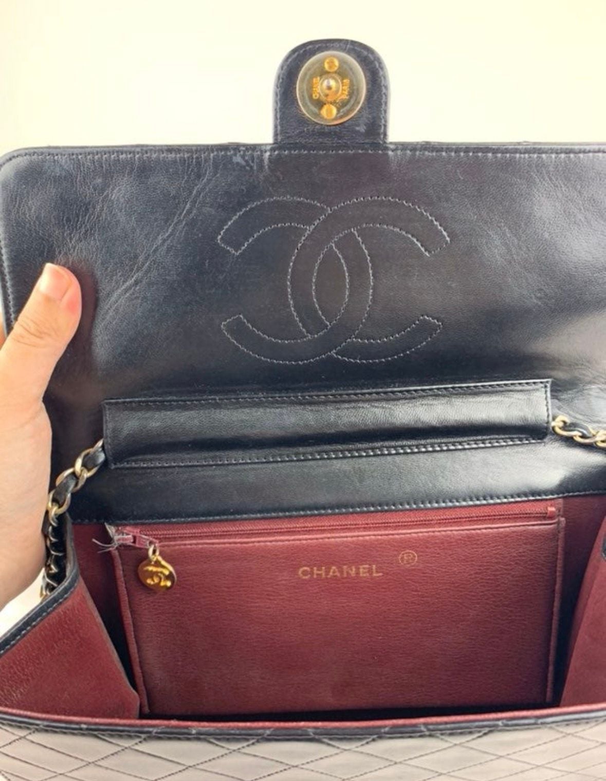 Chanel Quilted Leather Flap Bag Black 9
