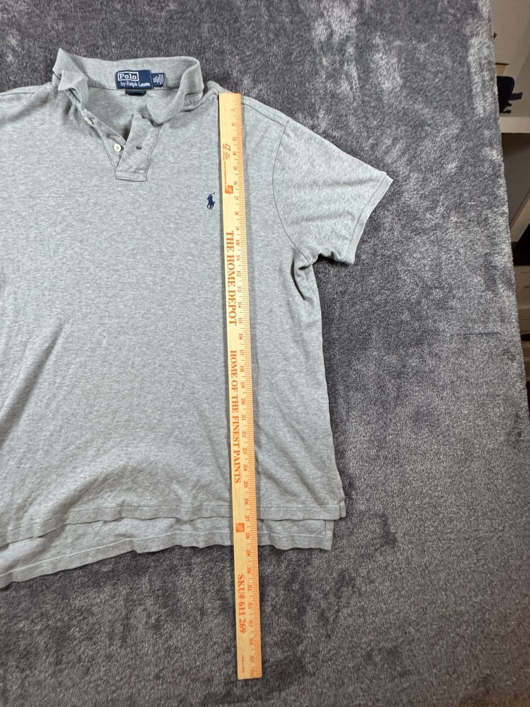 Polo by Ralph Lauren Custom Fit Polo Shirt Size XL Heather Gray 8
