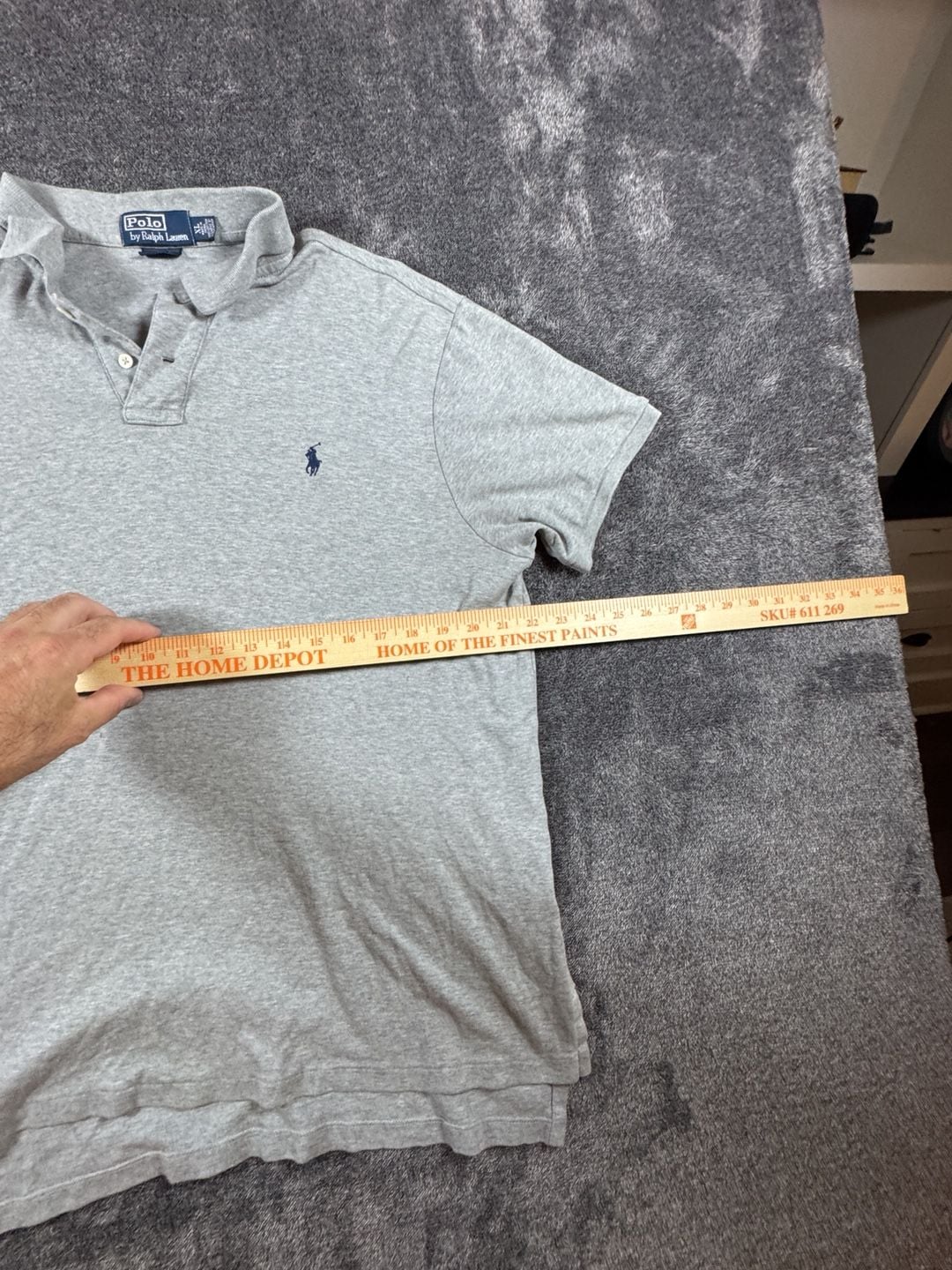 Polo by Ralph Lauren Custom Fit Polo Shirt Size XL Heather Gray 9