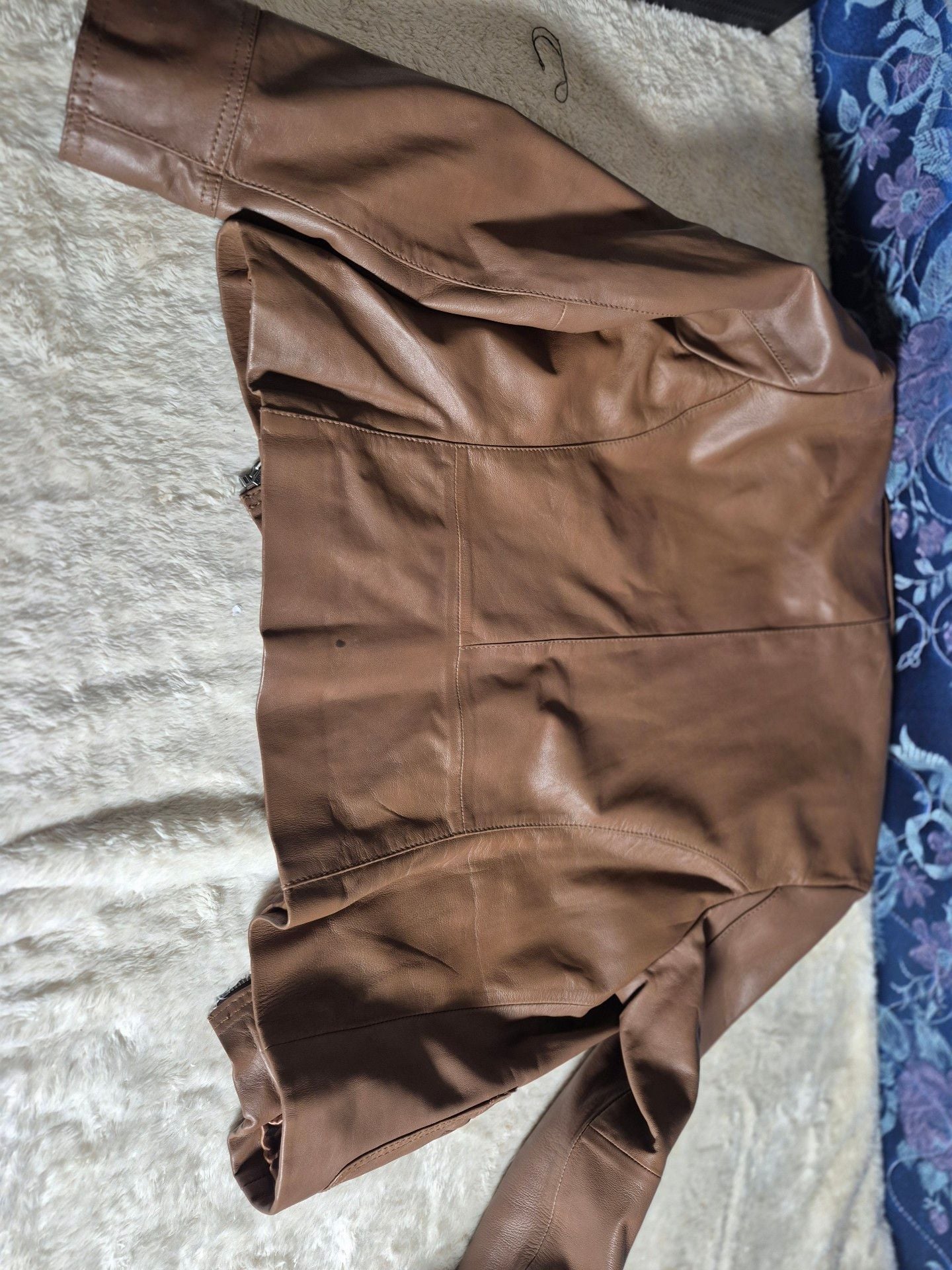 Bernardo Leather Jacket Size XL Brown 8