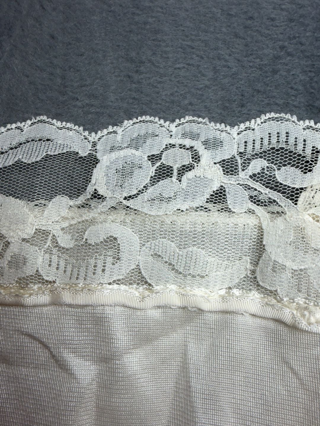 Vintage Lace Trim Camisole Top Cream Satin 5