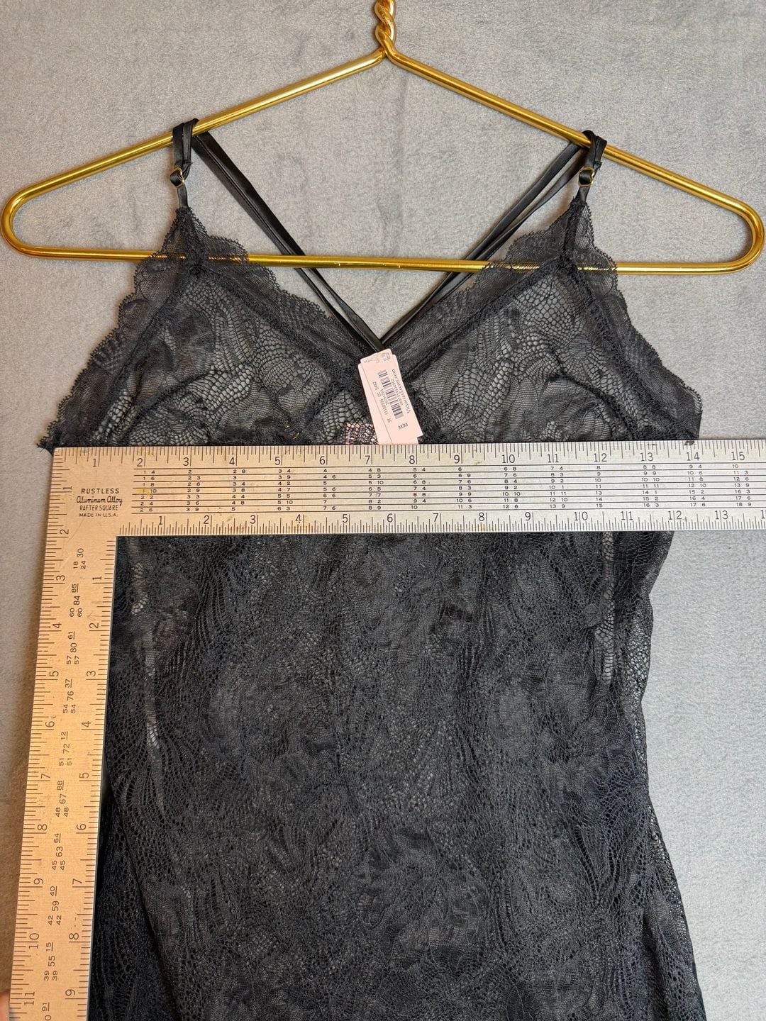 Victoria's Secret Black Lace Halter Slip Dress 8