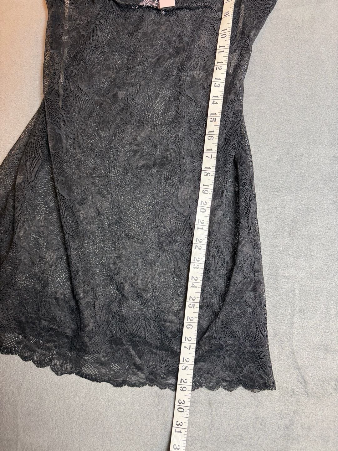 Victoria's Secret Black Lace Halter Slip Dress 9