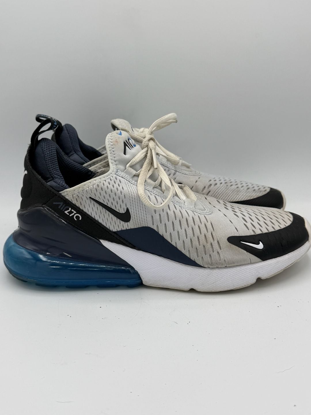 Nike Air Max 270 GS 7Y Football Grey Thunder Blue Sneakers 943345-033 8