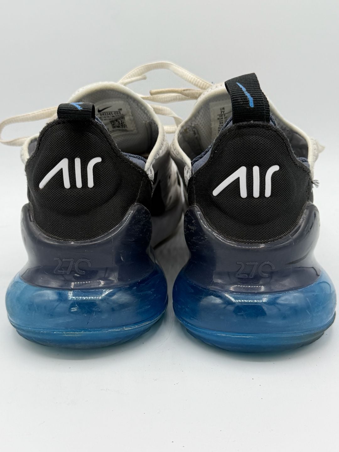 Nike Air Max 270 GS 7Y Football Grey Thunder Blue Sneakers 943345-033 10