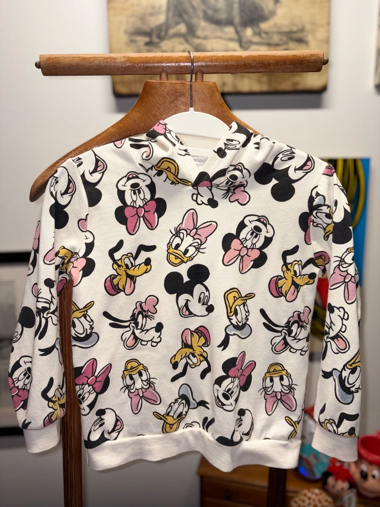 Disney Mickey And Friends Hoodie Size 7-8 Character Print 3