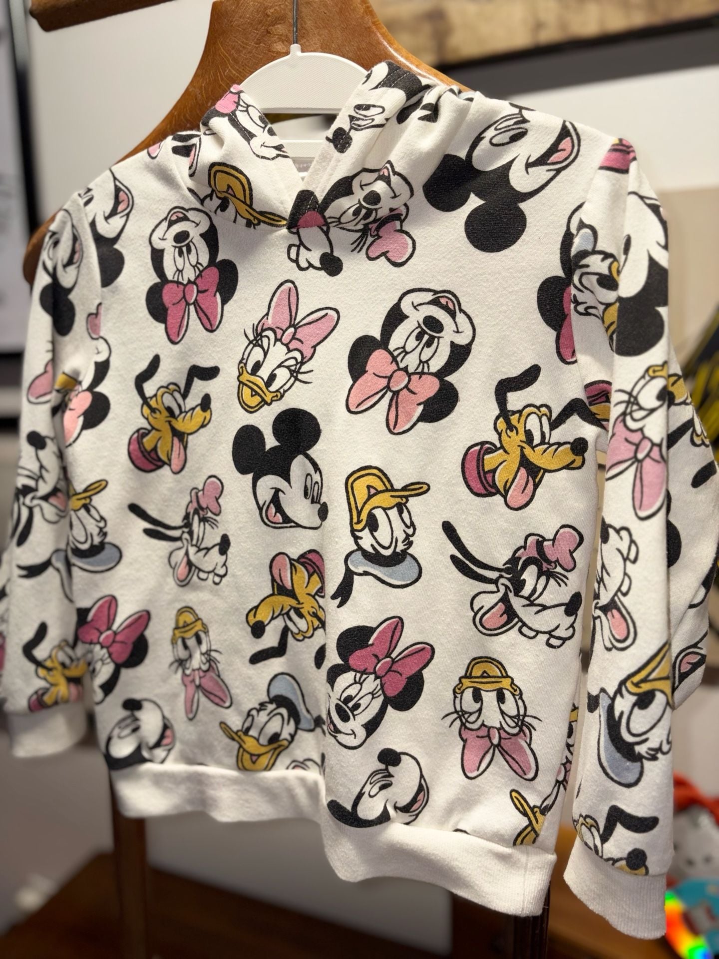 Disney Mickey And Friends Hoodie Size 7-8 Character Print 5