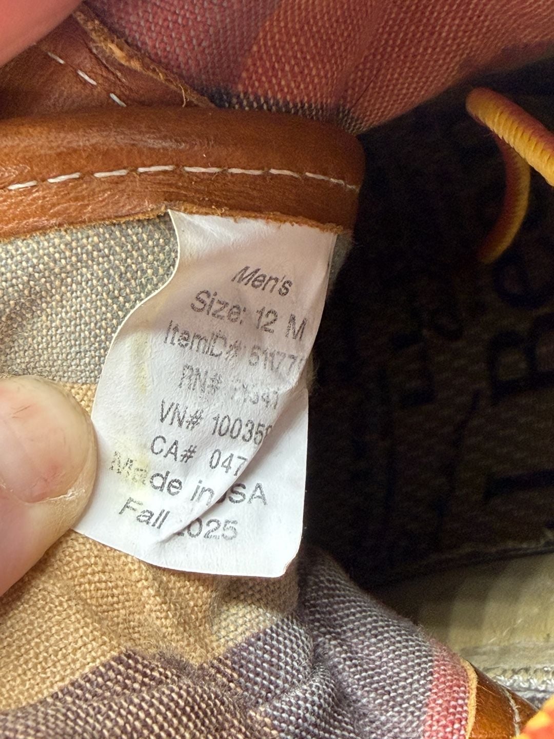 LL Bean Boots Mens 12 8" Leather Flannel Lined Duck Boots Tan Brown Maine 14