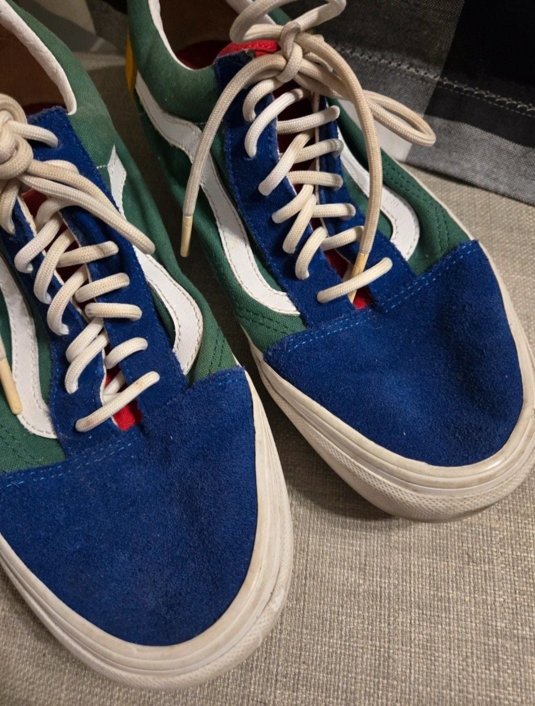 Vans Old Skool Multi-Color Suede Canvas Sneakers 5