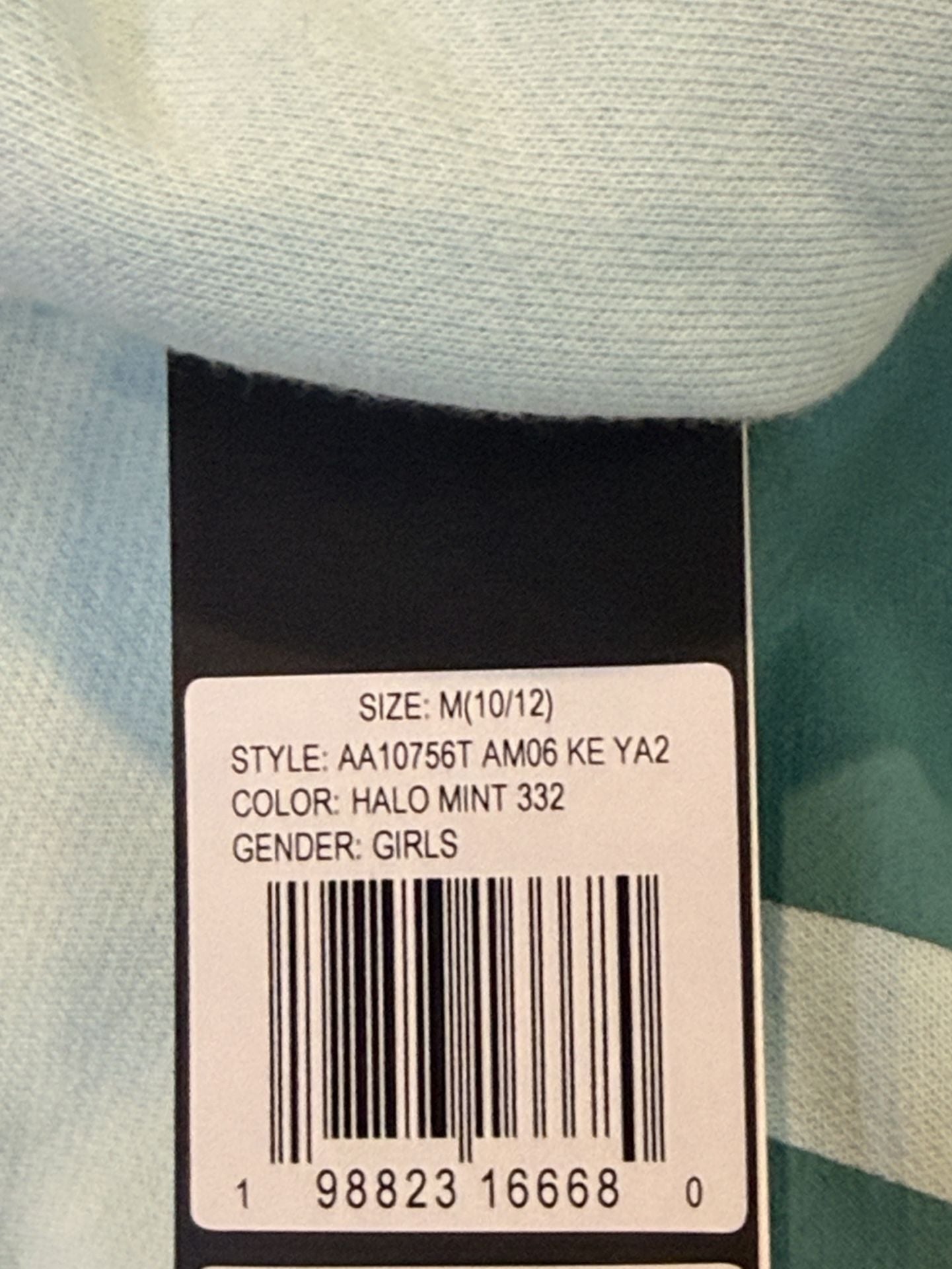 Adidas Girls Loose Fit Hoodie Size M 10/12 Halo Mint 5