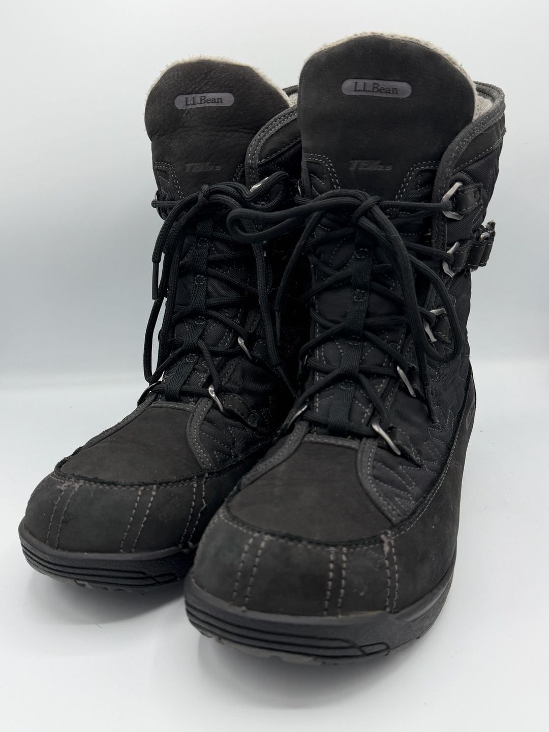 LL Bean Womens 11 M TEK2.5 Primaloft 200g Insulated Black Snow Winter Boots 2