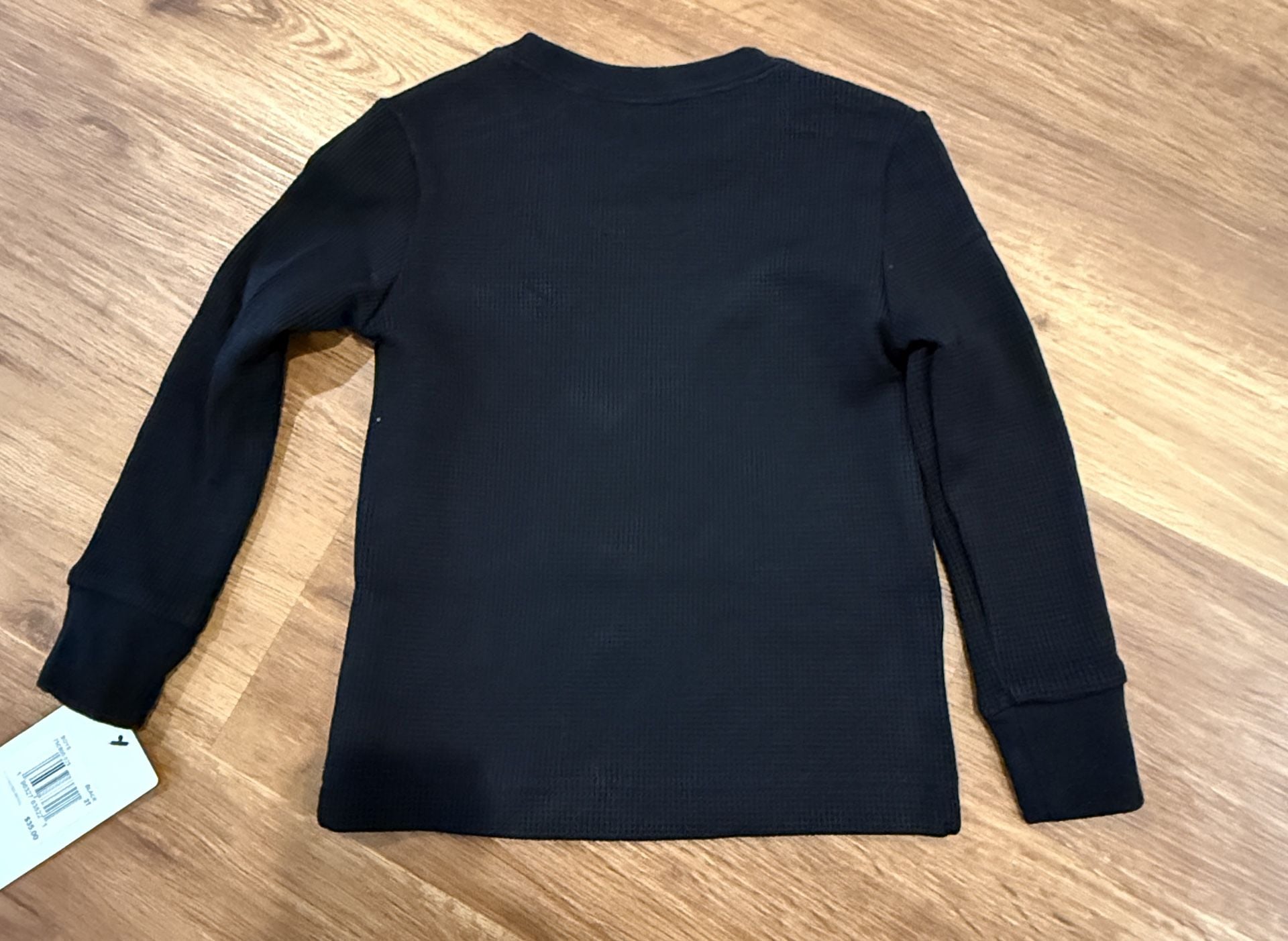 Jordan Jumpman Waffle Long Sleeve Shirt Size 2T Black 4