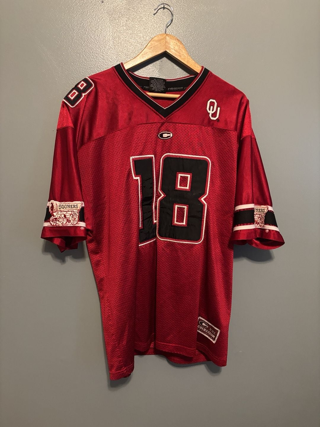 Colosseum Oklahoma Sooners 18 Jersey Size XXL Red Football 9