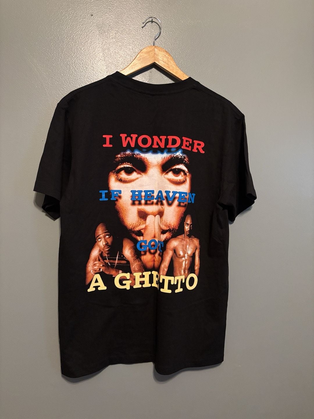 Rock Yeah Makaveli Tupac Me Against The World T-Shirt Size L Black 5