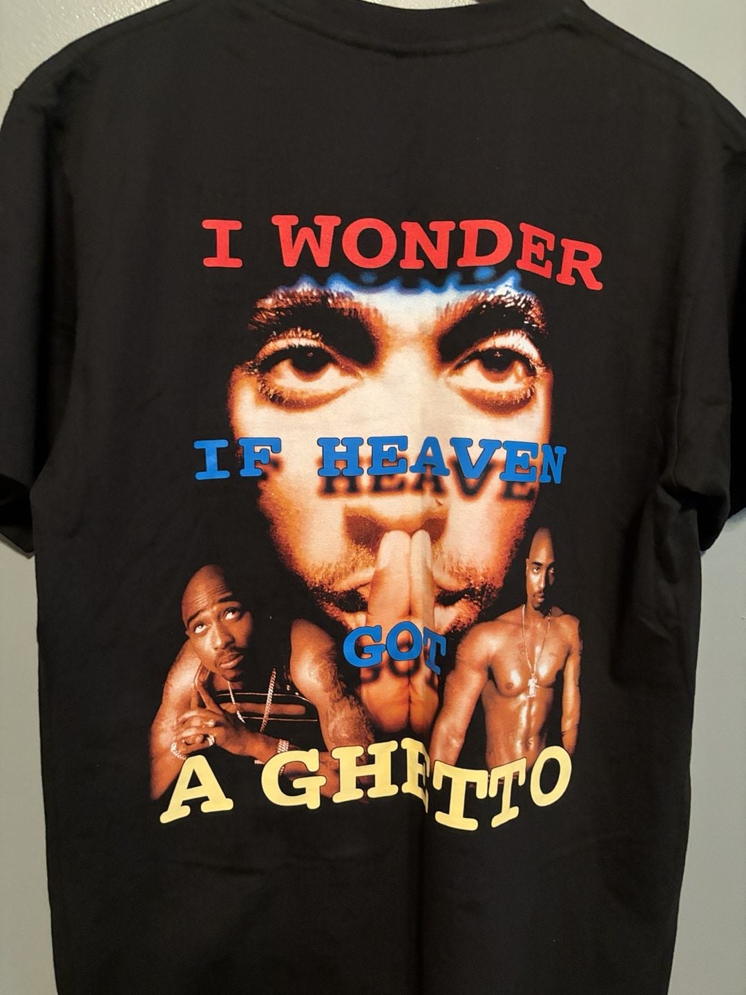 Rock Yeah Makaveli Tupac Me Against The World T-Shirt Size L Black 6