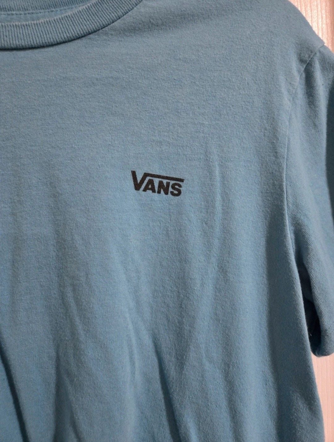 Vans T-Shirt Size Medium Blue Tie Front Short Sleeve Top 3